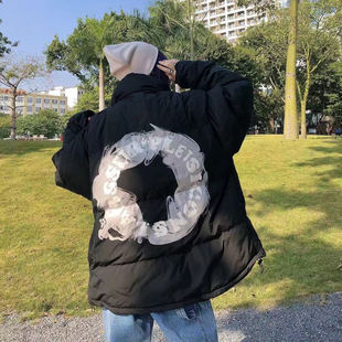 达人 ICONSLAB联名SSUR 烟雾星圈羽绒服白鸭绒男女加厚保暖外套