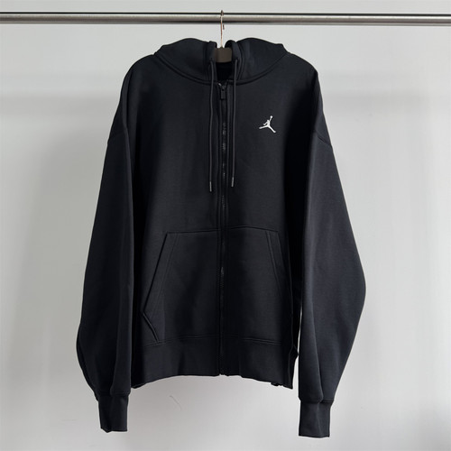 AIR JORDAN男子秋冬加绒保暖开衫连帽休闲卫衣夹克外套IB7232-010