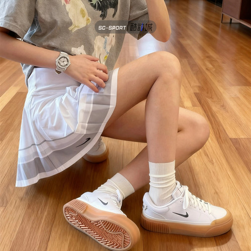 Nike耐克Court Legacy女子厚底松糕鞋增高低帮休闲板鞋FV5526-100