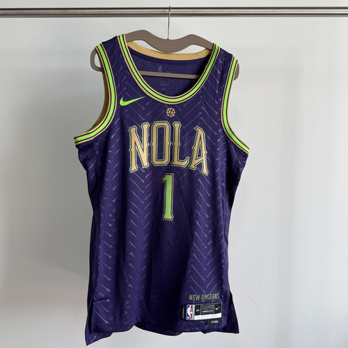 NIKE耐克NBA新奥尔良鹈鹕锡安1号球衣男子速干透气篮球背心FQ4351
