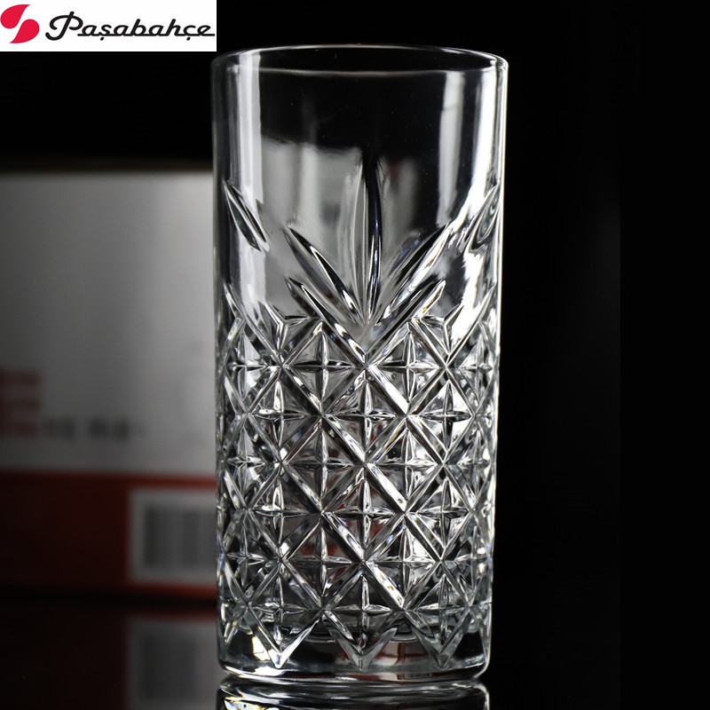 进口酒吧复古刻花厚底威士忌杯