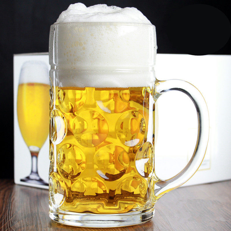 1.2L大容量巨型啤酒杯酒吧超大啤酒杯加厚带把扎啤杯烧烤屋玻璃杯,餐饮具,啤酒杯,淘宝优惠券,粉丝福利购,淘宝优惠卷