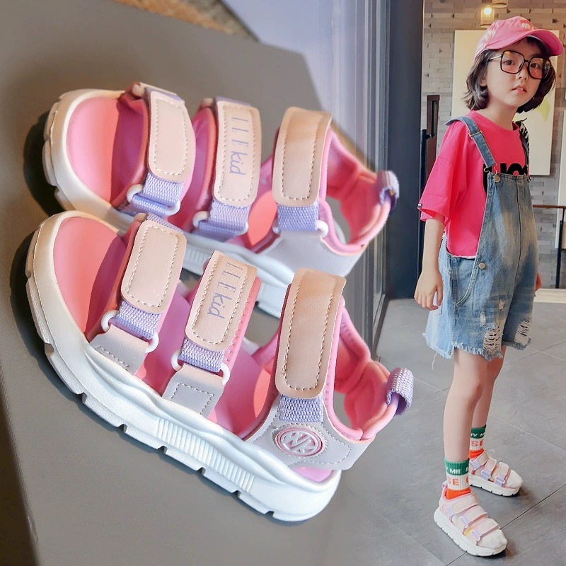 女童凉鞋儿童鞋子2025新款夏季防滑软底中大童女孩男童沙滩鞋运动