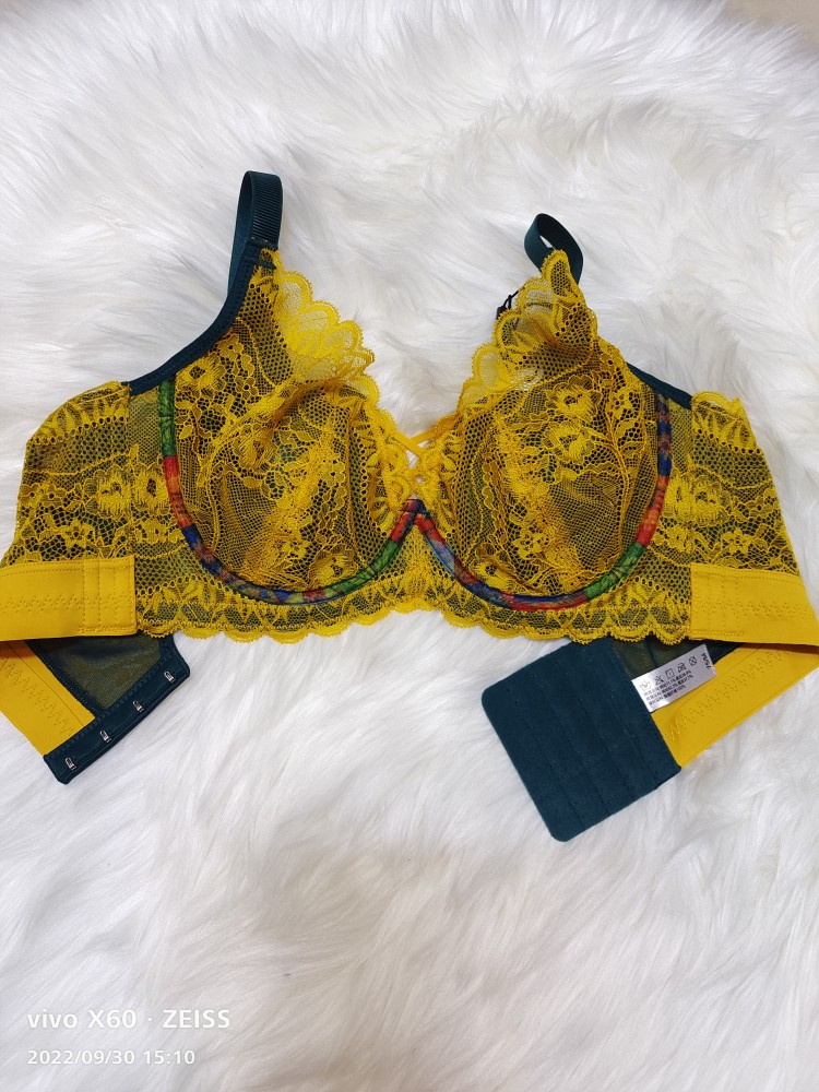 新品上市1129C杯大胸显小兔儿朵杯超薄款水晶杯性感蕾丝透气聚拢