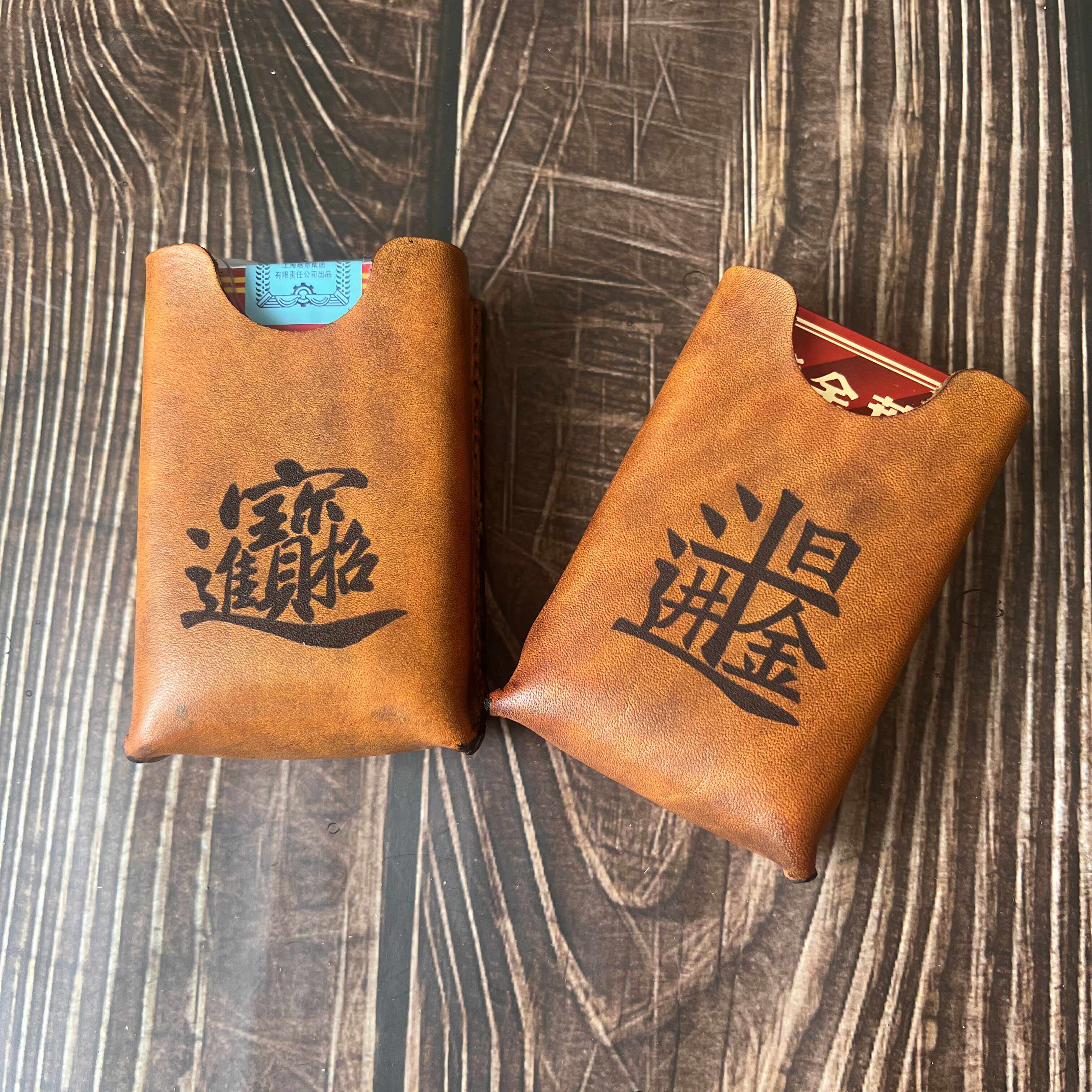复古烟盒软包烟盒真皮便携超薄烟盒牛皮烟盒子头层牛皮手工制作