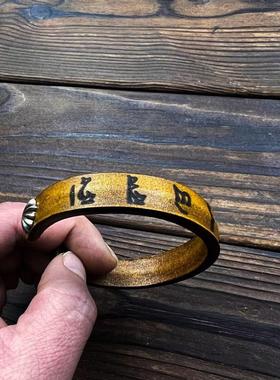 原创复古牛皮手镯真皮手链