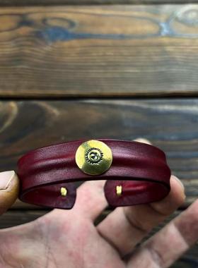 复古原创个性时尚牛皮手镯百搭