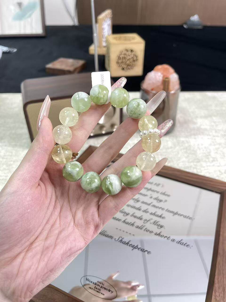 小周潮饰设计柠檬青提黄水晶手串女款适夏天的手链天然送女生礼物