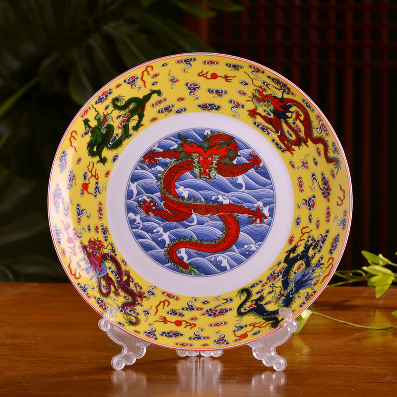 景德镇家用骨瓷大深传统菜盘子