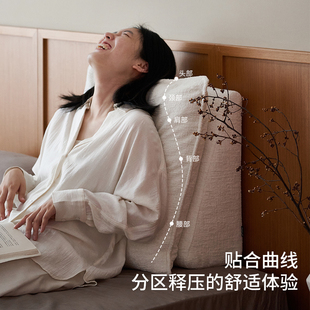 格度生活雪峰靠枕可拆洗床头玩手机阳台飘窗靠垫卧室床上靠枕护腰