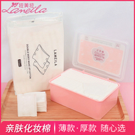 Lamela 222 miếng bông tẩy trang dành cho nữ cotton hai mặt dày 1000 miếng trong hộp bông tẩy trang 3 in 1