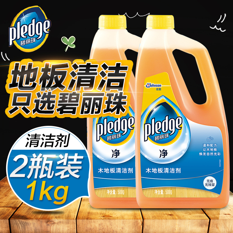 碧丽珠木地板清洁剂实木复合地板通用去污地面清洗剂强力家用2瓶