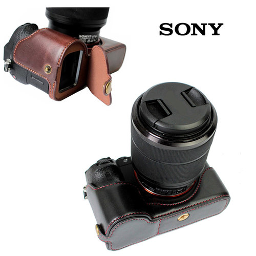 适用索尼A9 A7RM3相机底座A7R4 A7SII A72 A7K微单相机包半套真皮