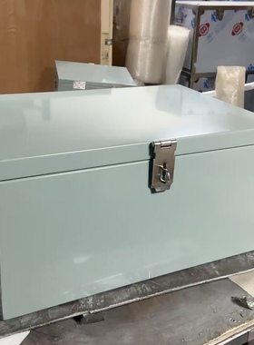 中绿灰箱子船用备件工具箱定制大号周转箱储物箱配电箱铁箱子定做