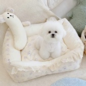 新款 通用马尔济斯比熊泰迪 宝丽珍狗窝猫窝狗床纯棉可拆洗四季