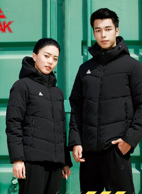 匹克男女防水运动棉服女秋冬新款连帽外套加绒时尚保暖男TF52017