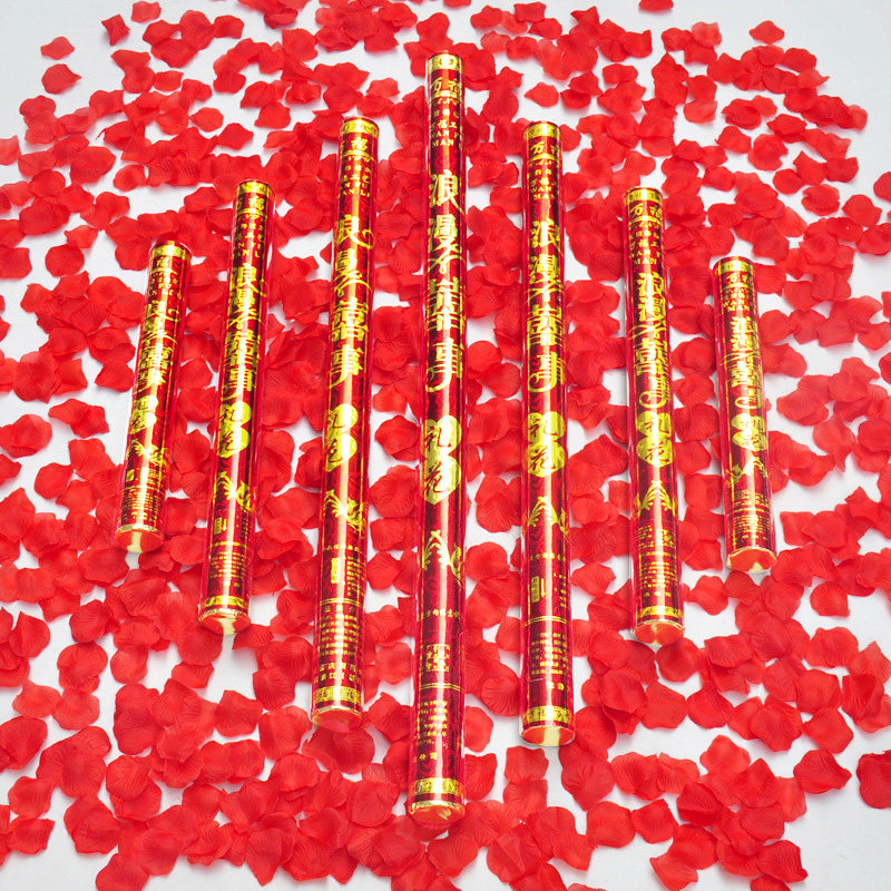 婚庆喜庆用品玫瑰花瓣礼花礼炮结婚礼花筒迎宾迎新人节日庆典礼花