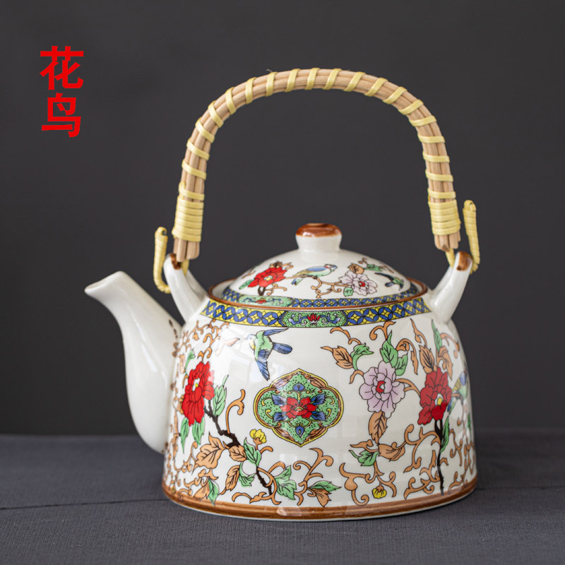 包邮大号陶瓷茶壶功夫茶具花茶壶过滤泡茶壶 玉瓷大容量青瓷单壶