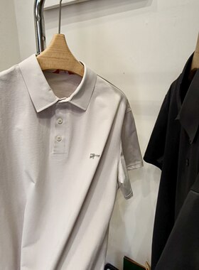 男士polo衫夏季短袖T恤带领运动休闲T恤透气夏季男士轻量弹力速干