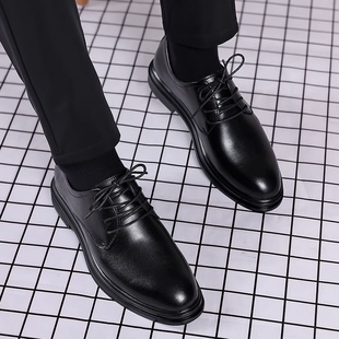 英伦商务正装休闲鞋新郎夏季内增高西装男士结婚皮鞋男软底男鞋子
