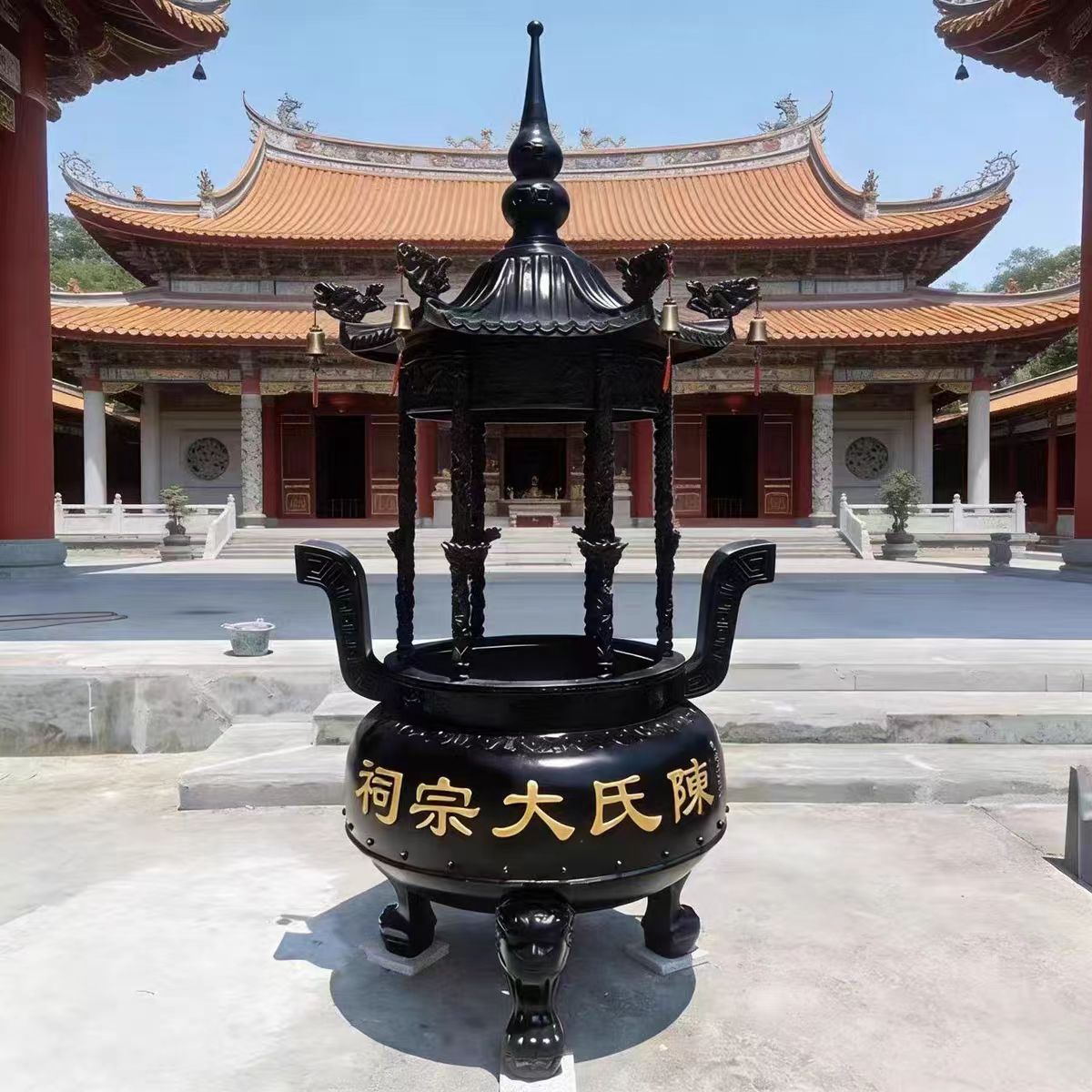 直销铸铁圆形香炉 寺庙铜香炉祠佛教工艺品