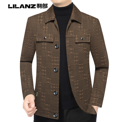 利郎春秋中年男免烫抗皱透气夹克