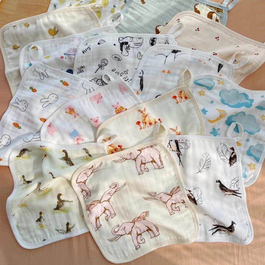 纱布小方巾婴儿口水巾小手帕