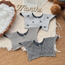 韩版ins风婴儿围嘴双面口水巾新生儿宝宝纯棉星星食饭兜