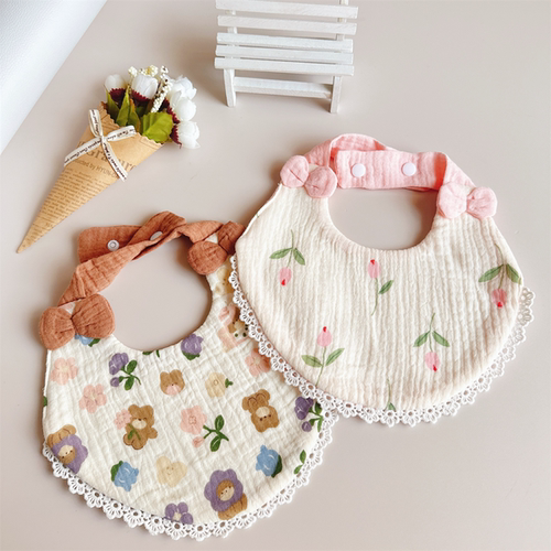 纯棉纱布婴儿口水巾宝宝围嘴