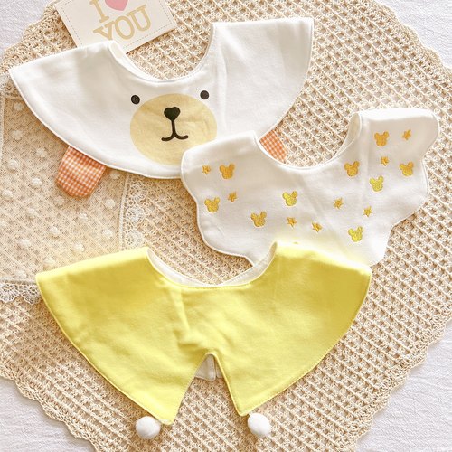 ins韩版纯棉宝宝围嘴婴儿防吐奶