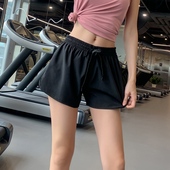 女速干无内衬防走光可叠穿胖mm休闲跑步健身短裤 大码 宽松运动短裤
