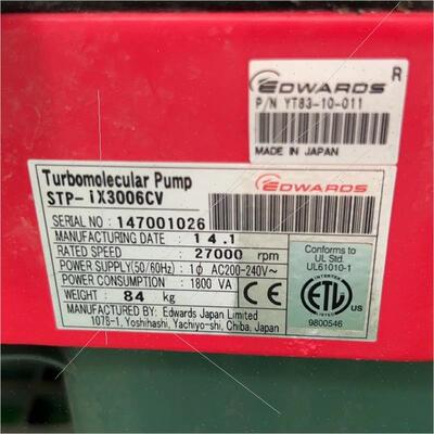 议价Edwards. STP- 1 X3006CV分子泵
