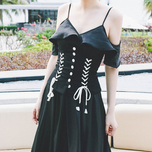 重工宫廷复古维多利亚马甲长款 弥爱秋冬新品 腰封绑带束腰 配饰