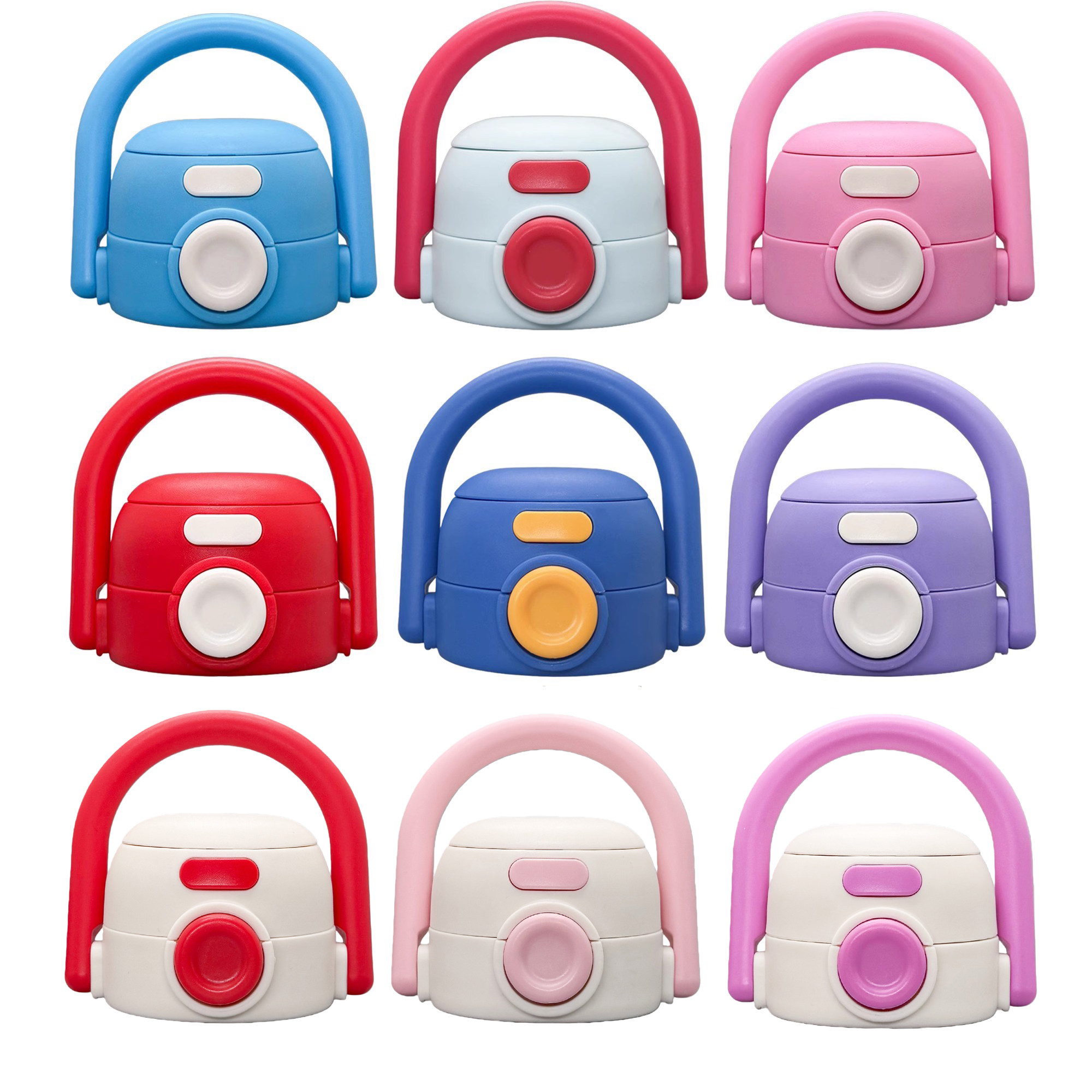 拉布卡通儿童保温杯双饮弹跳盖子