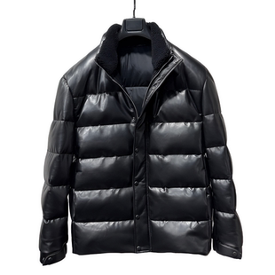 ”BER大师版“鹅绒超保暖皮夹克小羊皮面包羽绒服可脱卸毛领外套