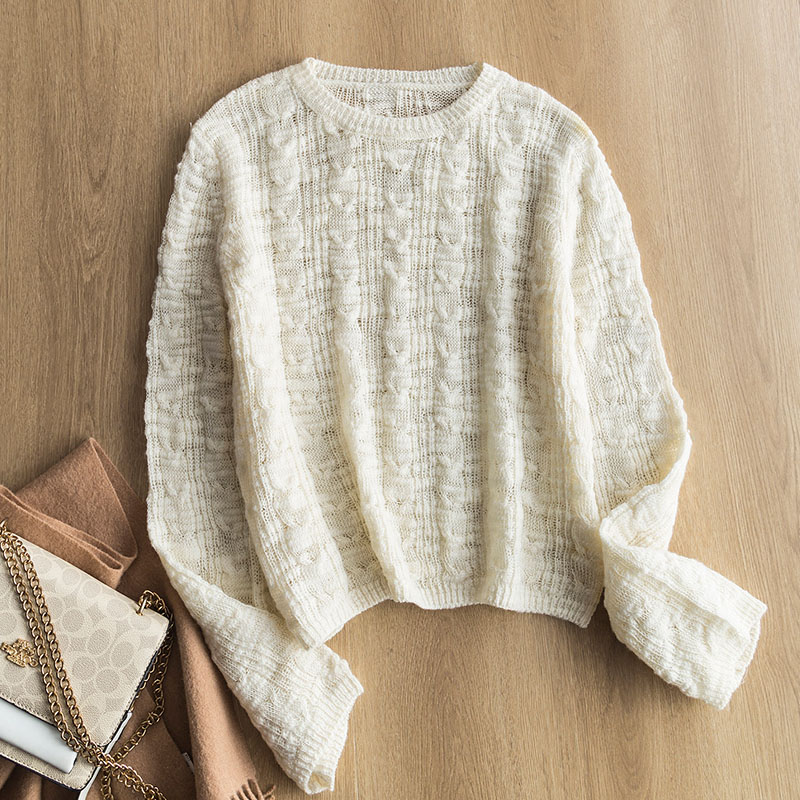 慵懒风百搭显瘦纯羊毛针织衫