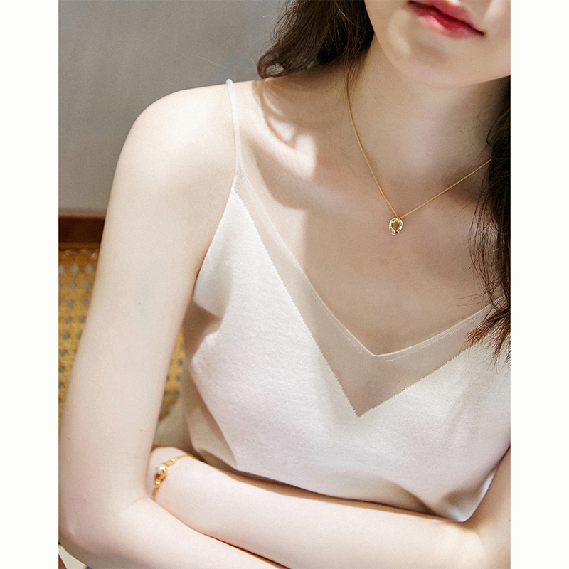 性感网纱拼接内搭棉质吊带背心