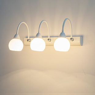 免打孔镜前灯led卫生间浴室镜柜灯简约梳妆台北欧洗手间软管壁灯