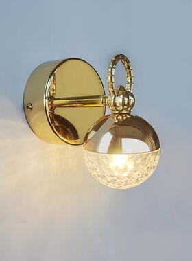 1头镜前灯浴室卫生间金色轻奢风过道走廊玄关床头壁灯led插泡可换