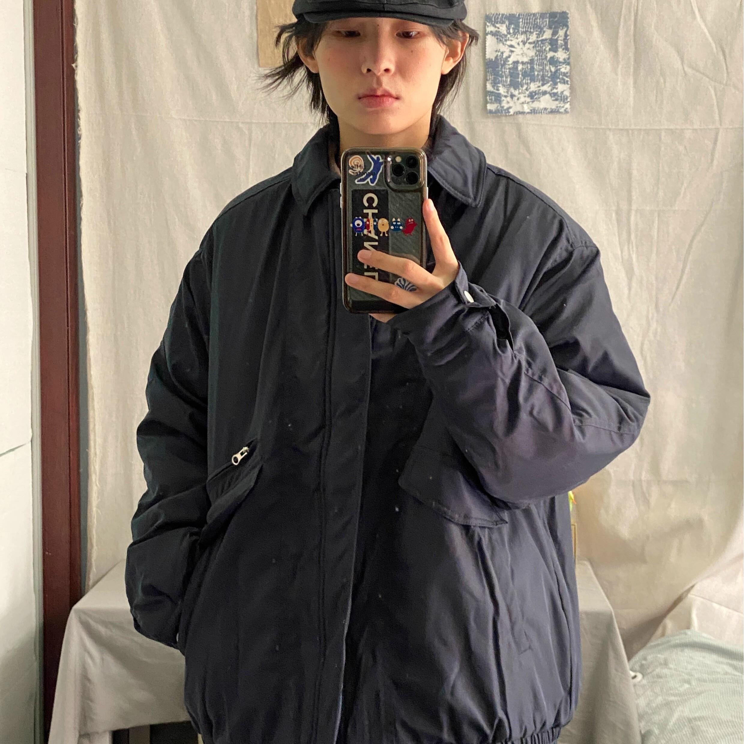 SECONDARY冬季翻领夹克棉衣男女保暖cleanfit外套宽松加厚棉服潮