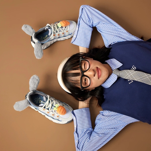 AGCV254 迪士尼联名增高减震女鞋 李宁秋冬女子休闲运动板鞋 曲奇鞋