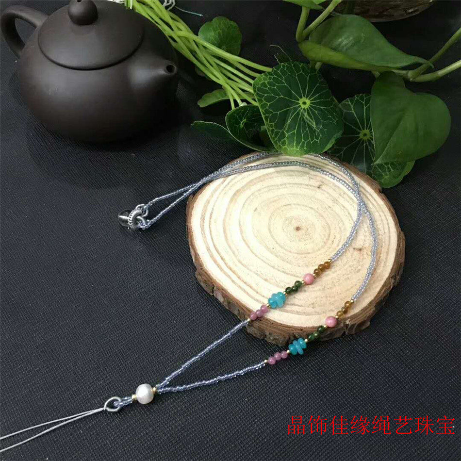 原创手工编织男女吊坠绳毛衣链水绳