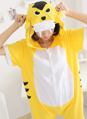 小老虎连体睡衣8男女儿童9小朋友10动物11皮卡丘12岁纯棉13全棉14