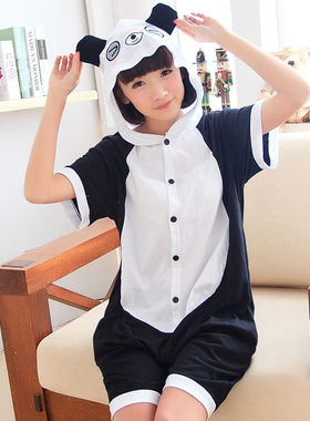 恐龙韩版2女童3国宝4学生5儿童连体睡衣6男童7夏天8岁9纯棉10熊猫