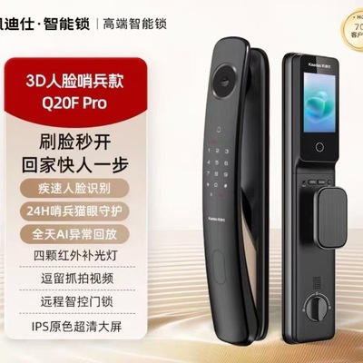 凯迪仕Q20FPro人脸识别指纹密码电子锁入户家用智能门锁