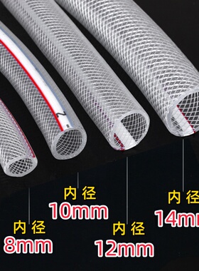 水管软管塑料PVC增强洗车8mm10mm12mm14mm防冻防爆四季浇水蛇皮管