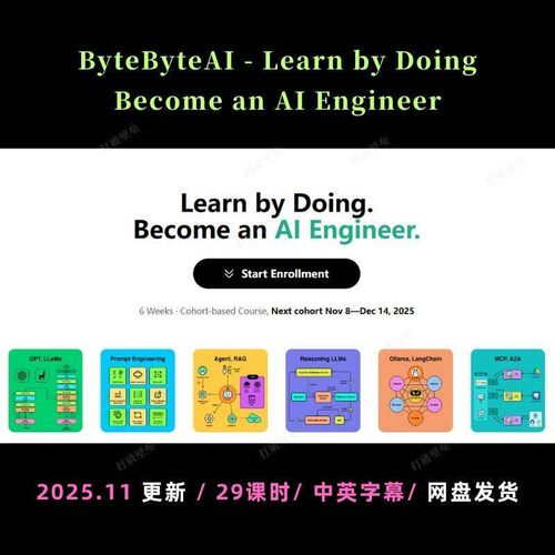 ByteBytneAI Learn by Doig  Become anAI Engneeri 英文视频课