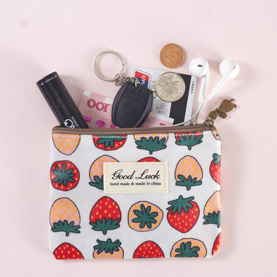 taobao agent Wallet, shoulder bag with zipper, small cute brand coins, internet celebrity, simple and elegant design, South Korea