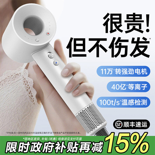 高速电吹风机等离子护发非静音速干家用不伤发风筒大功率风力德国