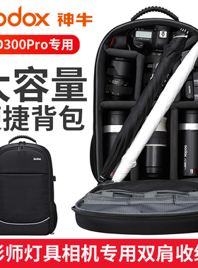 神牛CB20灯具相机专用AD300Pro外拍灯机顶闪光灯户外便携双肩包